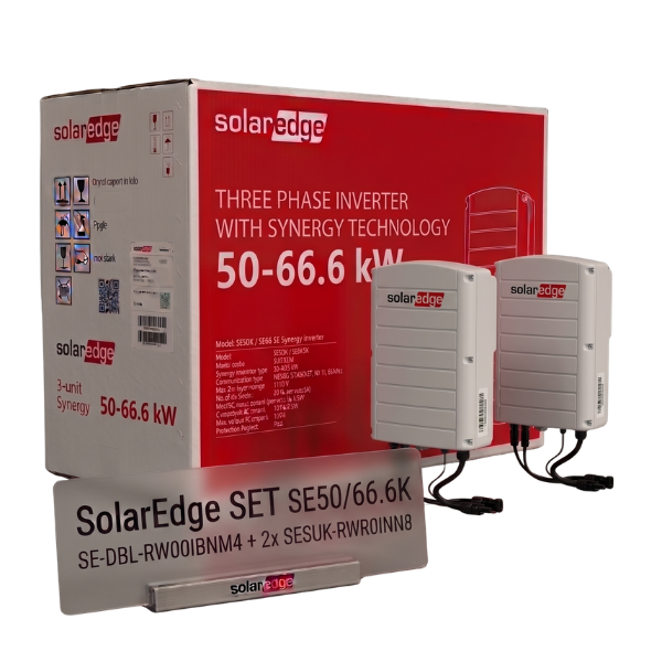 SolarEdge SET SE50/66.6K SE-DBL-RW00IBNM4 + 2x SESUK-RWR0INNN8